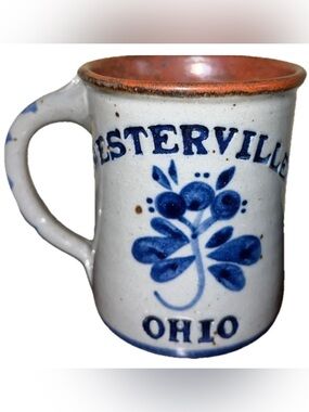VNTG Salt Glazed Stoneware Westerville Ohio Hand Thrown Pottery Mug Dan Harvey